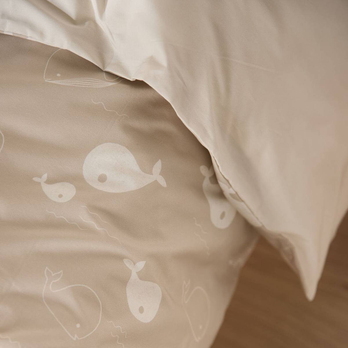 Parure de lit coton P'tite Baleine Parure de lit coton P'tite Baleine