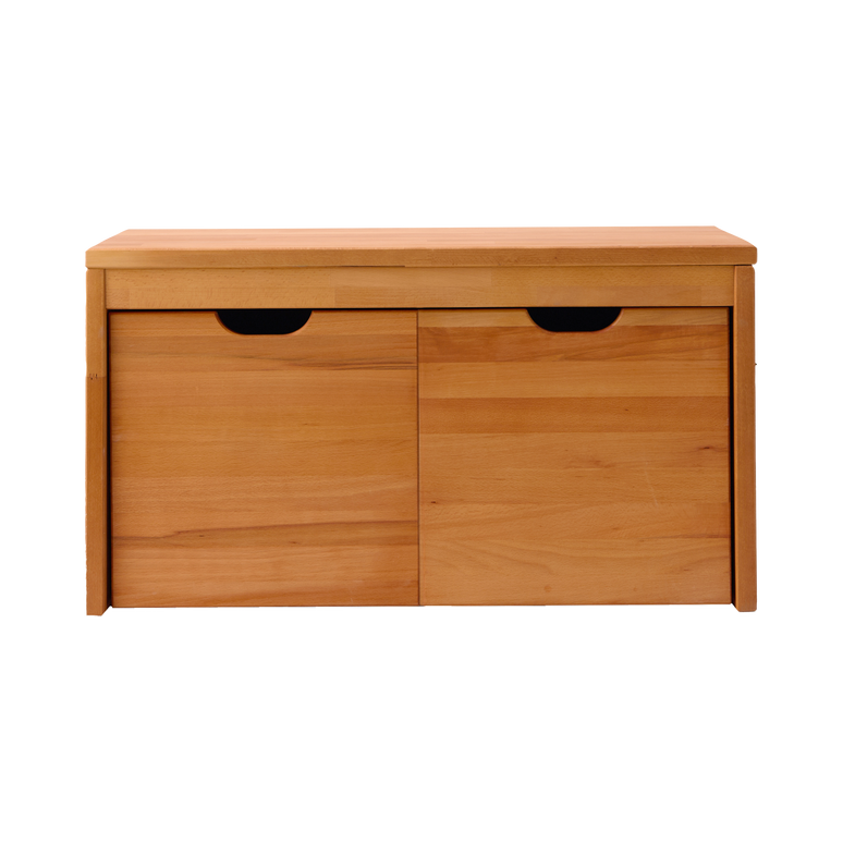 Banc bois massif 2 cubes de rangement Cyriel Banc bois massif 2 cubes de rangement Cyriel