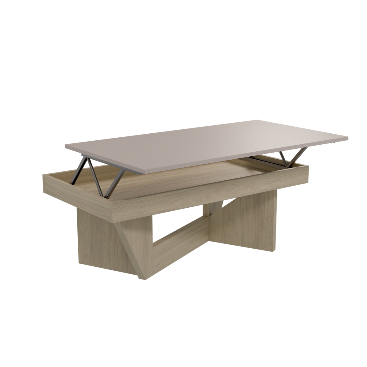 Table basse relevable décor bois Gabriela Table basse relevable décor bois Gabriela