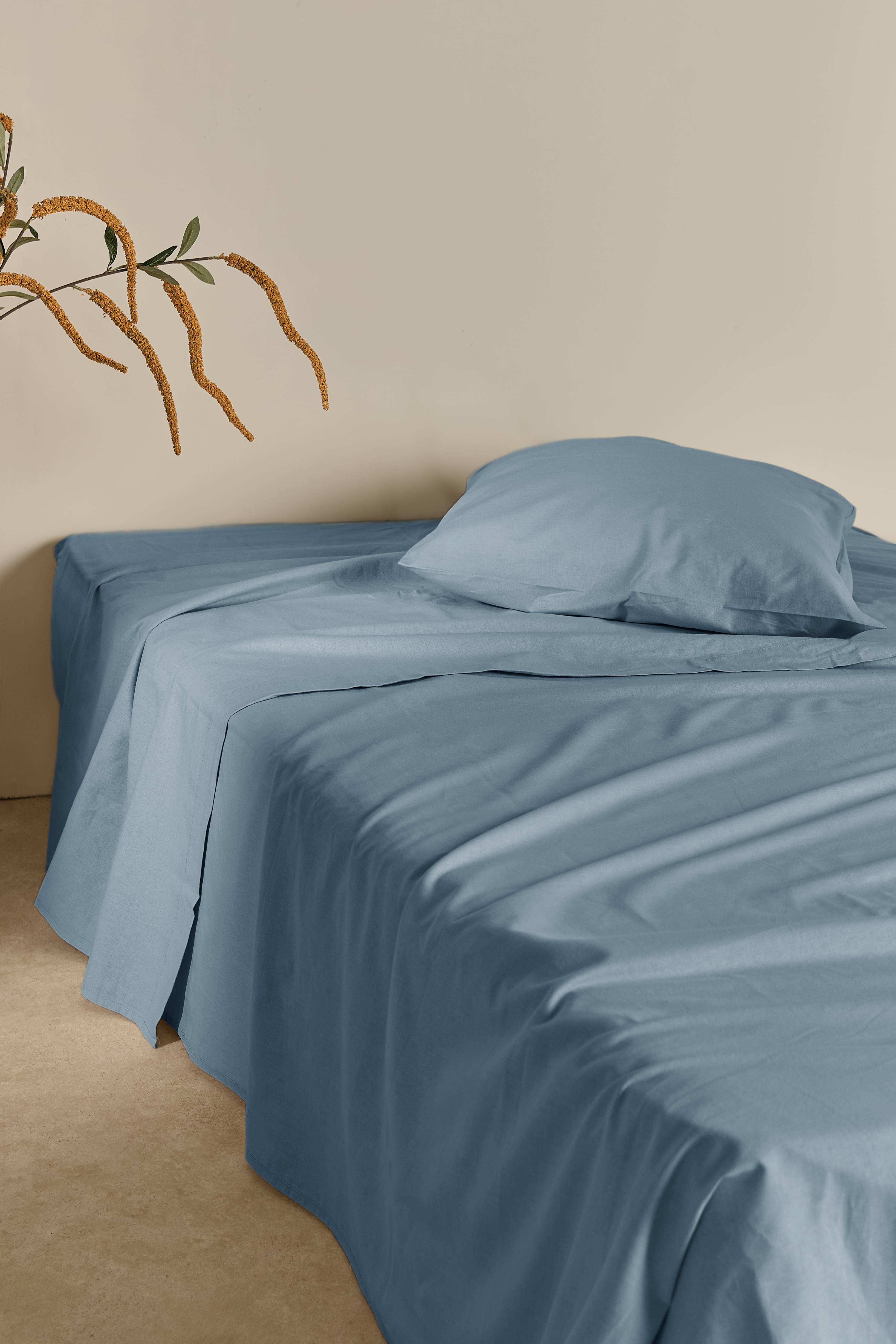 Drap plat coton lin Valentine