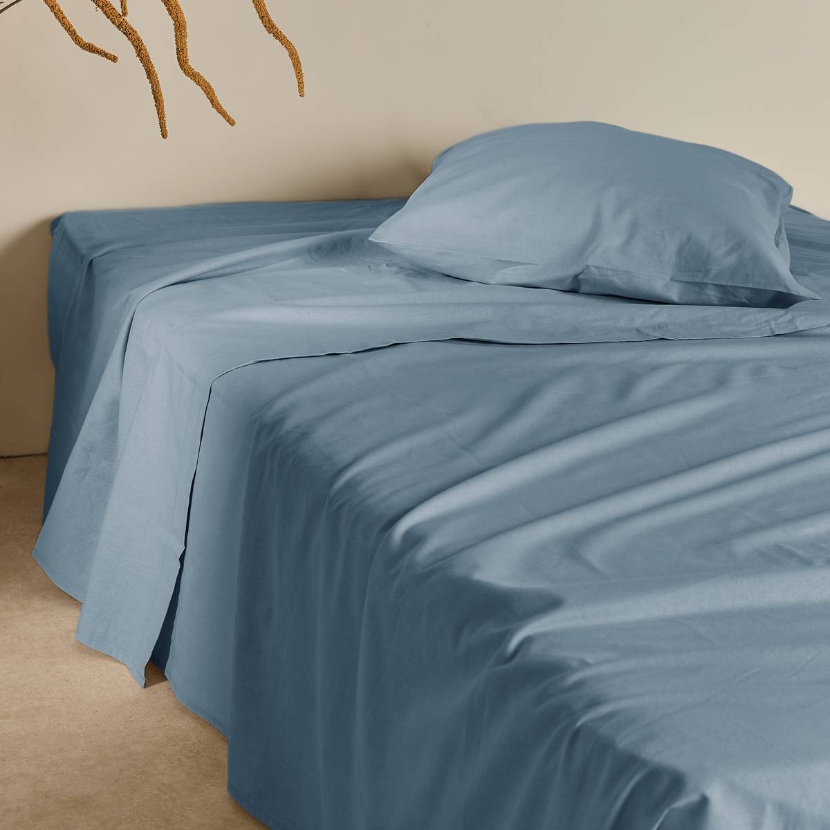 Drap plat coton lin Valentine Drap plat coton lin Valentine