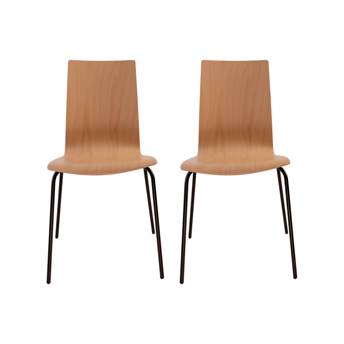 Lot de 2 chaises hêtre Reda Lot de 2 chaises hêtre Reda