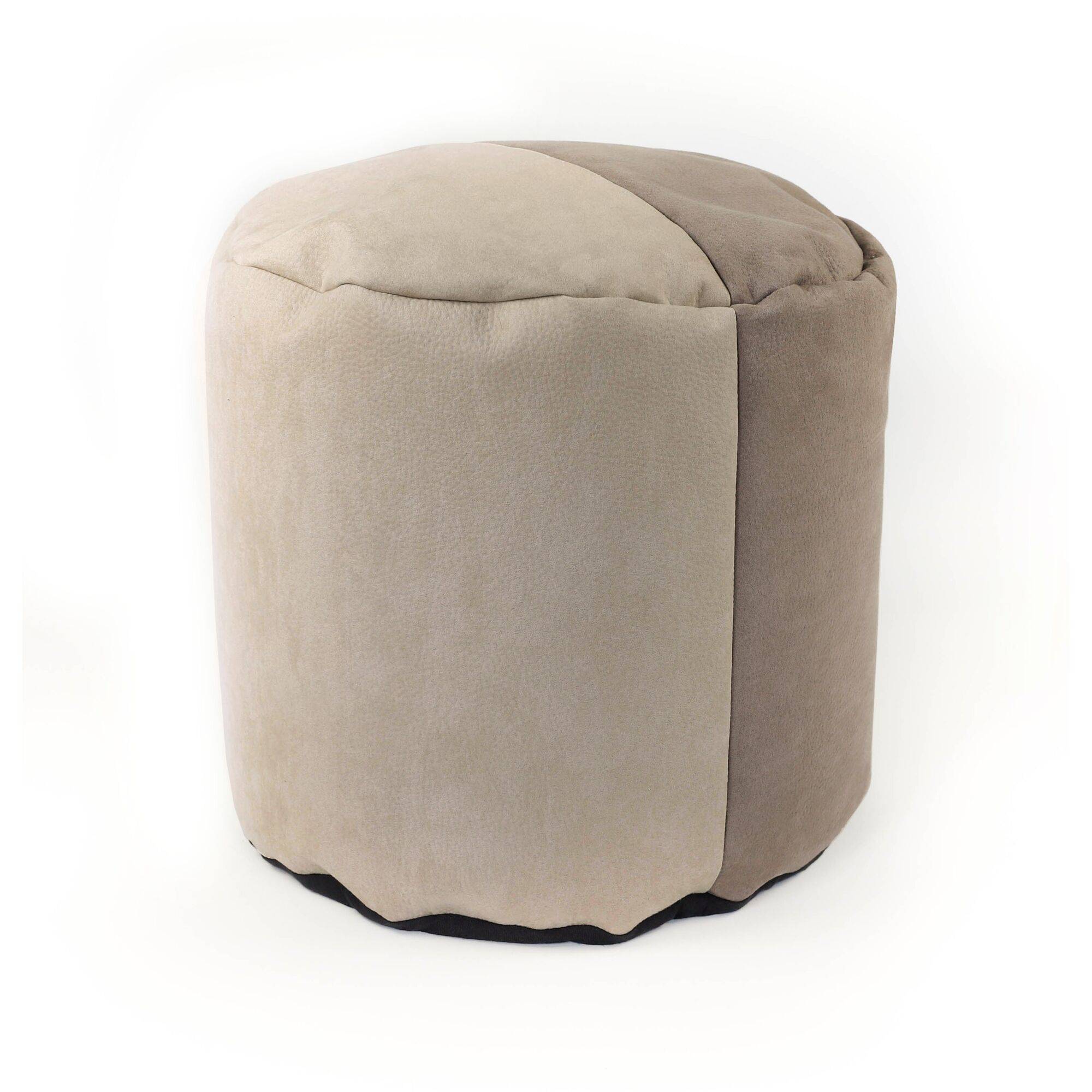 Pouf haut Kanéa, beige / taupe