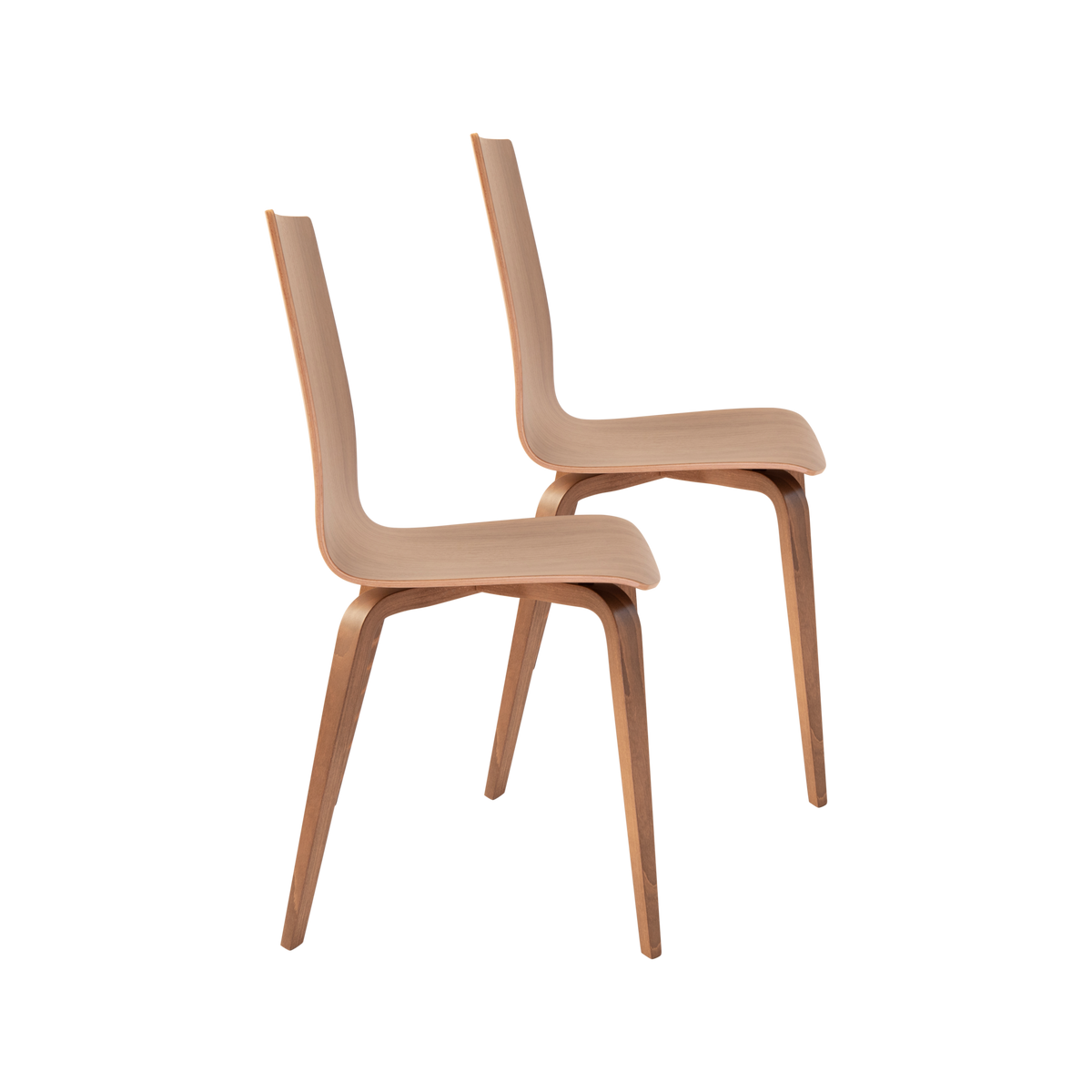 Lot de 2 chaises noyer Reda Lot de 2 chaises noyer Reda