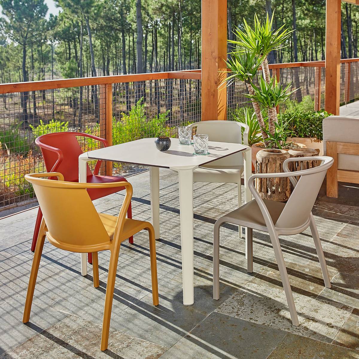 Lot de 2 Fauteuils Empilables Fado Lot de 2 Fauteuils Empilables Fado