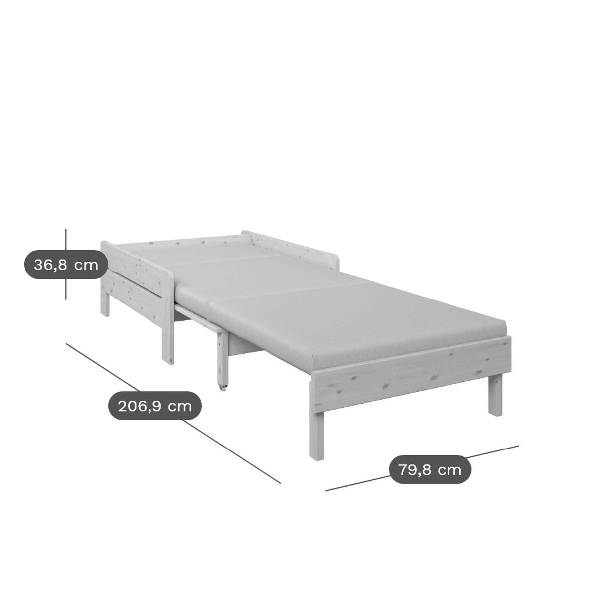 Lit mezzanine + fauteuil extensible Tim Lit mezzanine + fauteuil extensible Tim