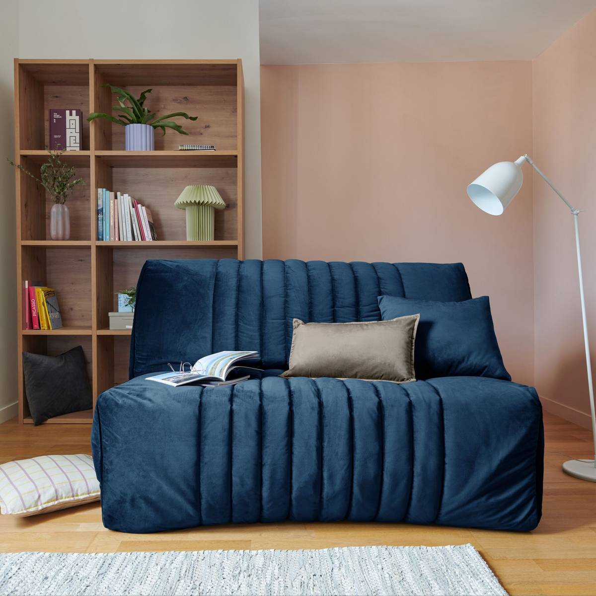 Canapé BZ velours matelas 15 cm Oriane Canapé BZ velours matelas 15 cm Oriane