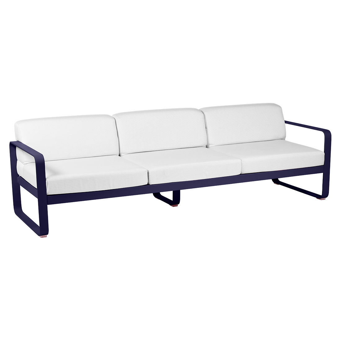 Canapé 3 Places Bellevie Blanc Grisé en Aluminium