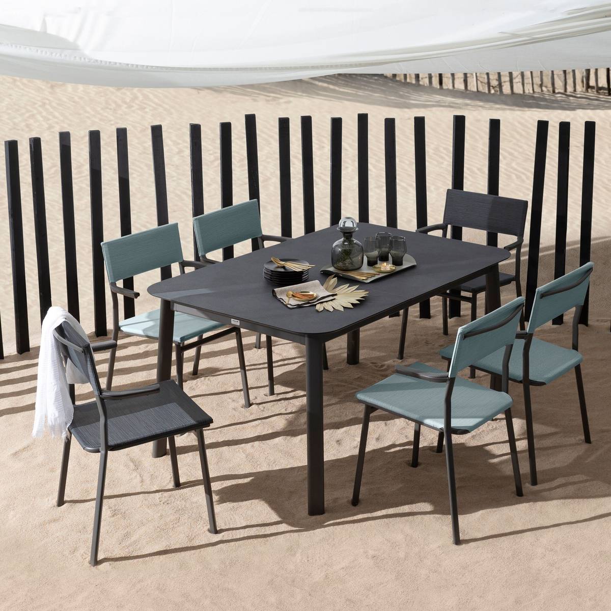 Table Rectangulaire 150 x 100 cm Oron Master en Aluminium Table Rectangulaire 150 x 100 cm Oron Master en Aluminium