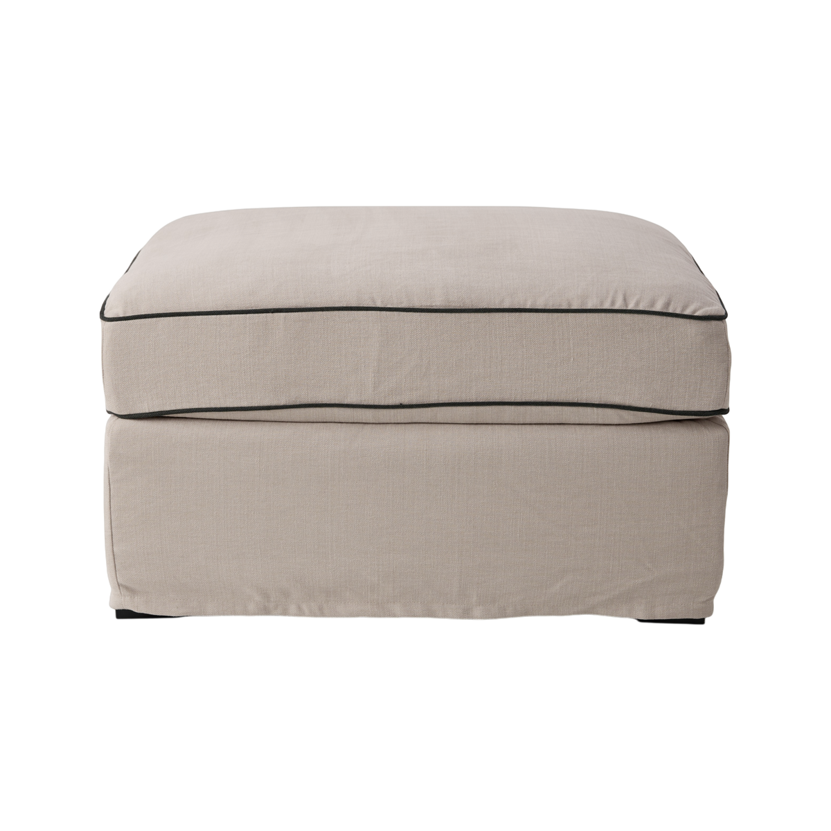Pouf coton/lin déhoussable Margot Pouf coton/lin déhoussable Margot