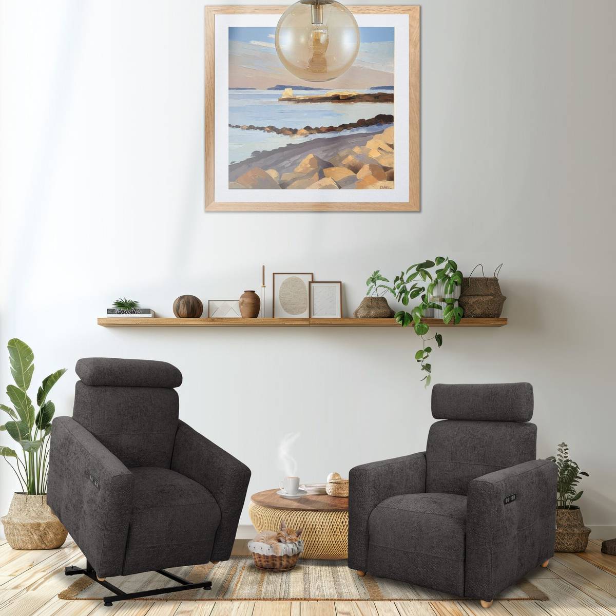 Fauteuil relax électrique tissu Chambord Fauteuil relax électrique tissu Chambord