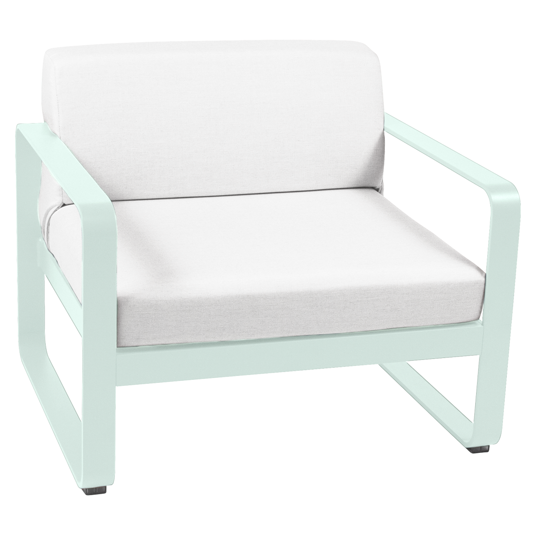 Fauteuil Bellevie Blanc Grisé en Aluminium