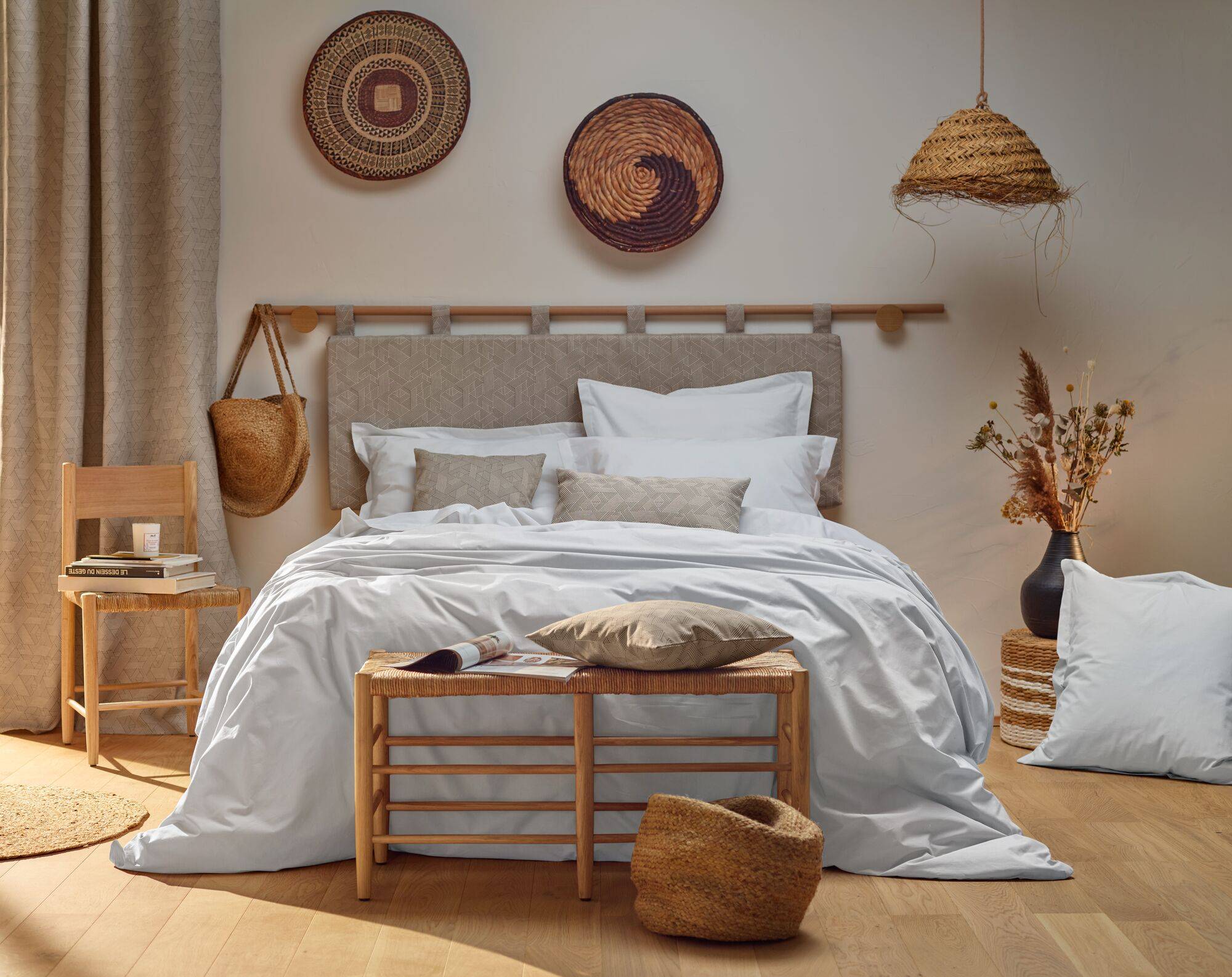 Drap housse literie de relaxation percale bio Elise