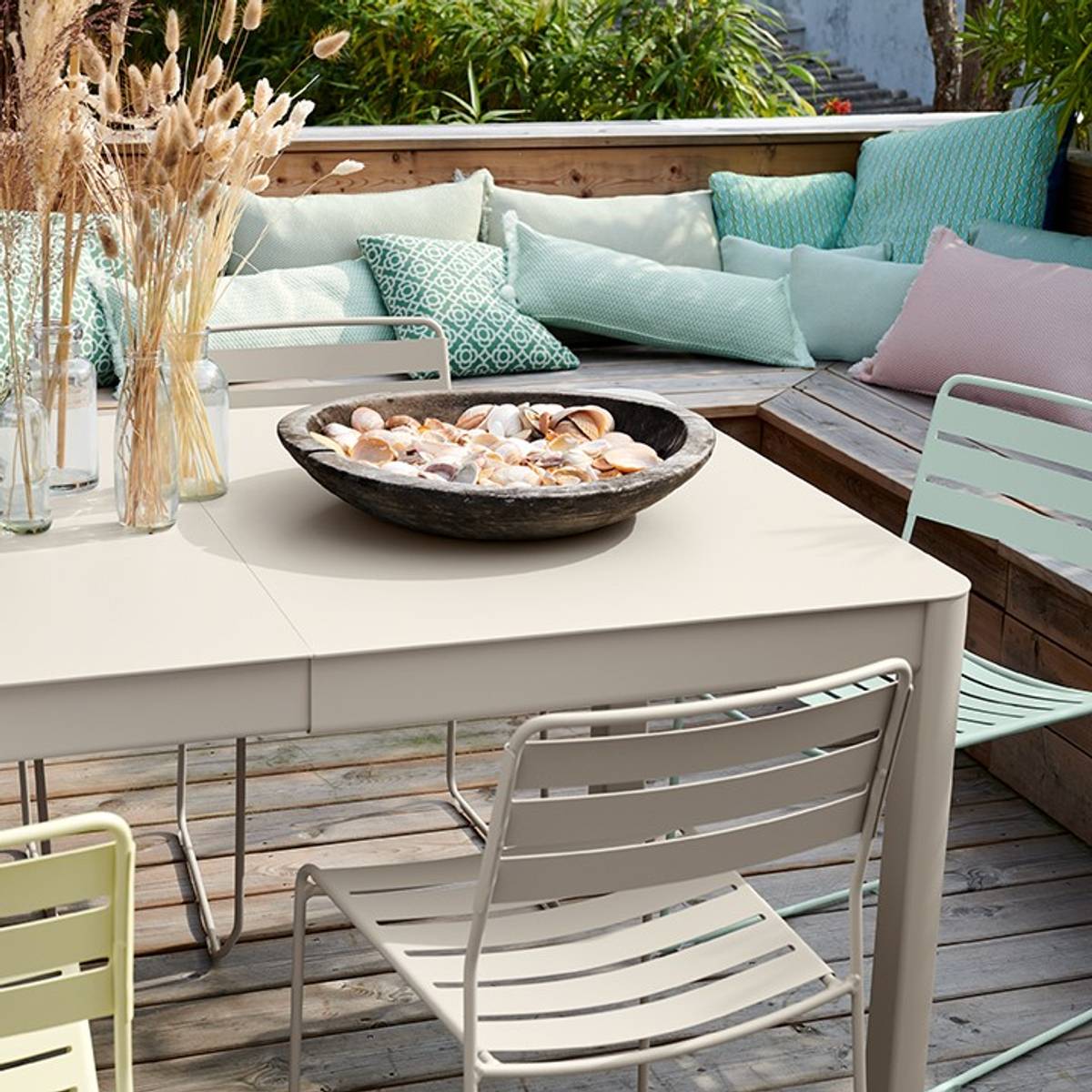 Table Rectangulaire Extensible 149/234 x 100 cm Ribambelle en Aluminium Table Rectangulaire Extensible 149/234 x 100 cm Ribambelle en Aluminium