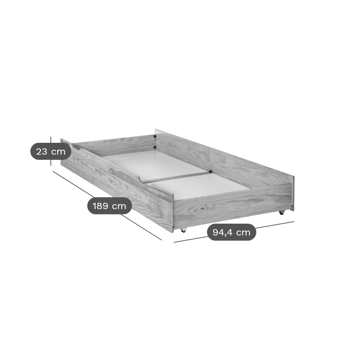 Lit enfant bois massif avec tiroir en option Iris Lit enfant bois massif avec tiroir en option Iris
