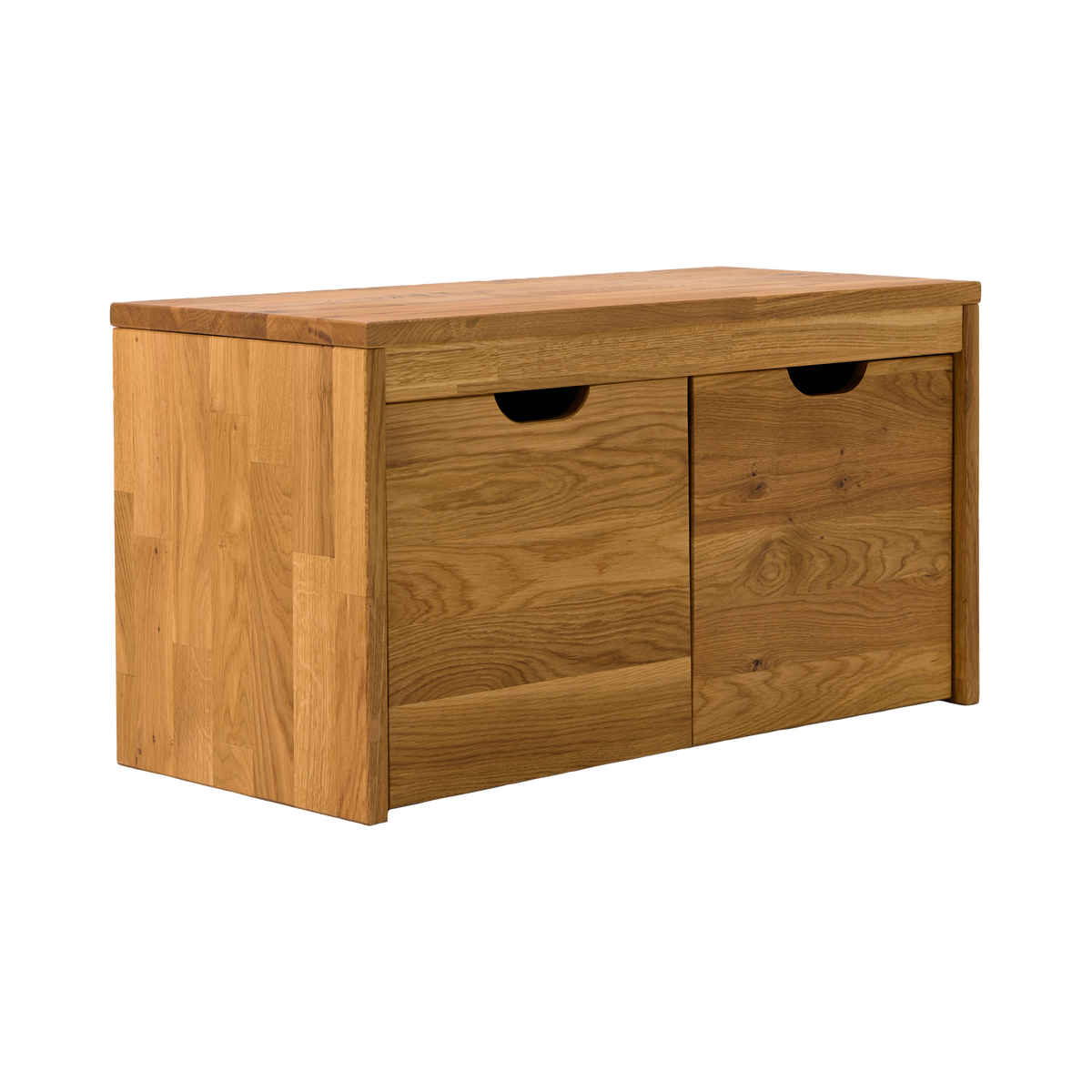 Banc bois massif 2 cubes de rangement Cyriel Banc bois massif 2 cubes de rangement Cyriel