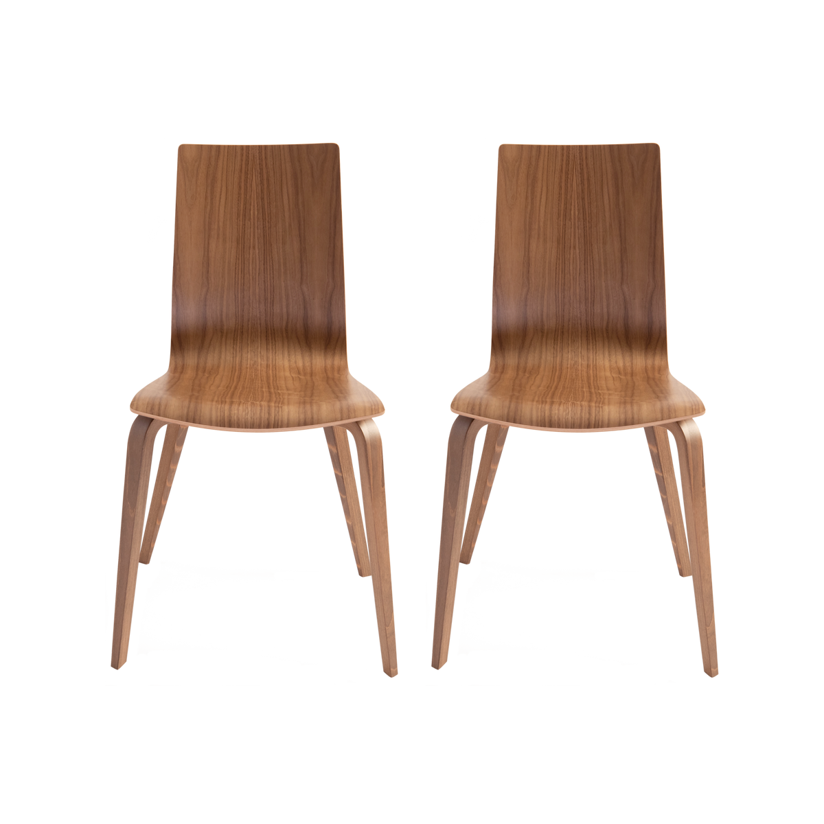 Lot de 2 chaises noyer Reda Lot de 2 chaises noyer Reda