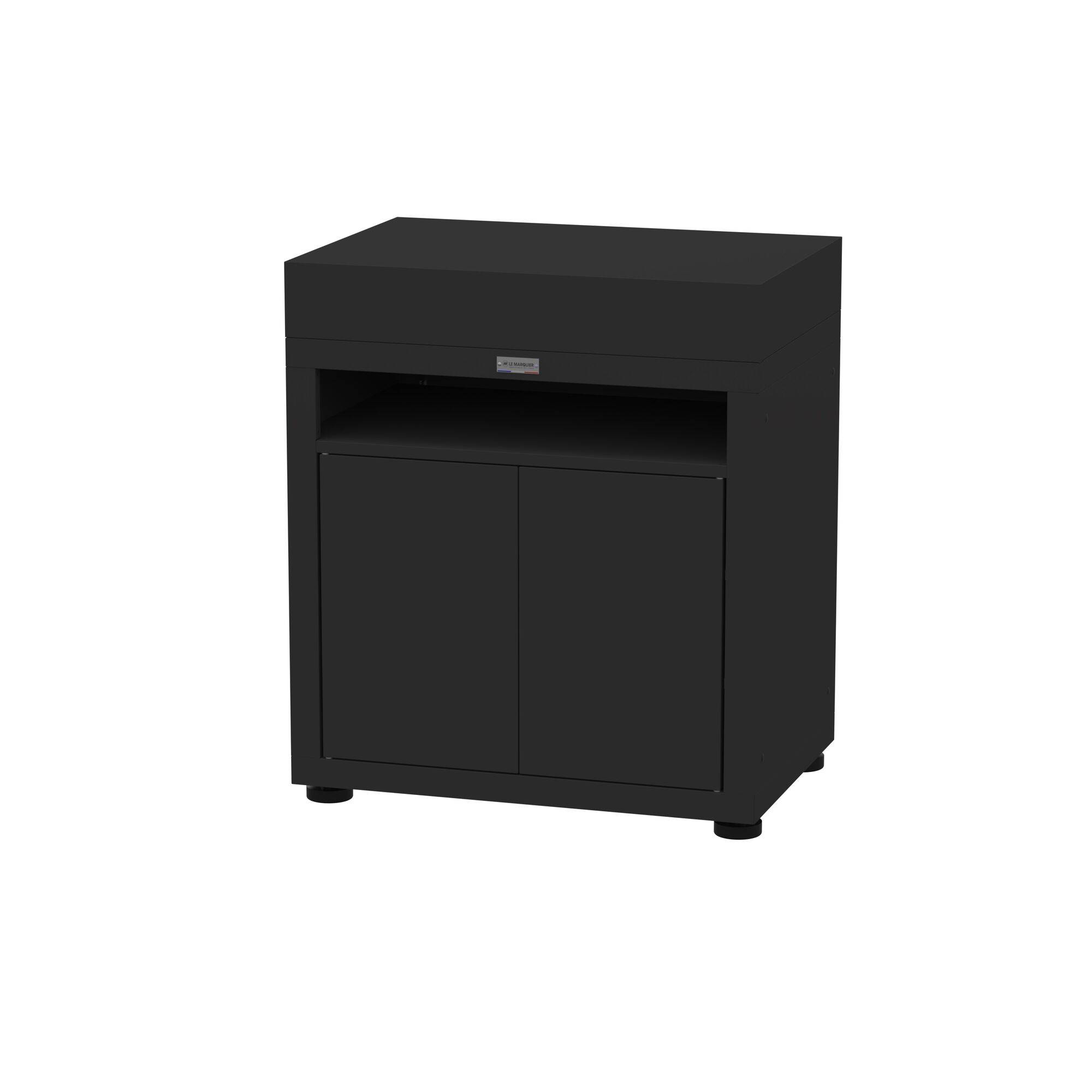 Meuble Tablette pour Cuisine d'Extérieur 80 x 55 cm en Acier Noir