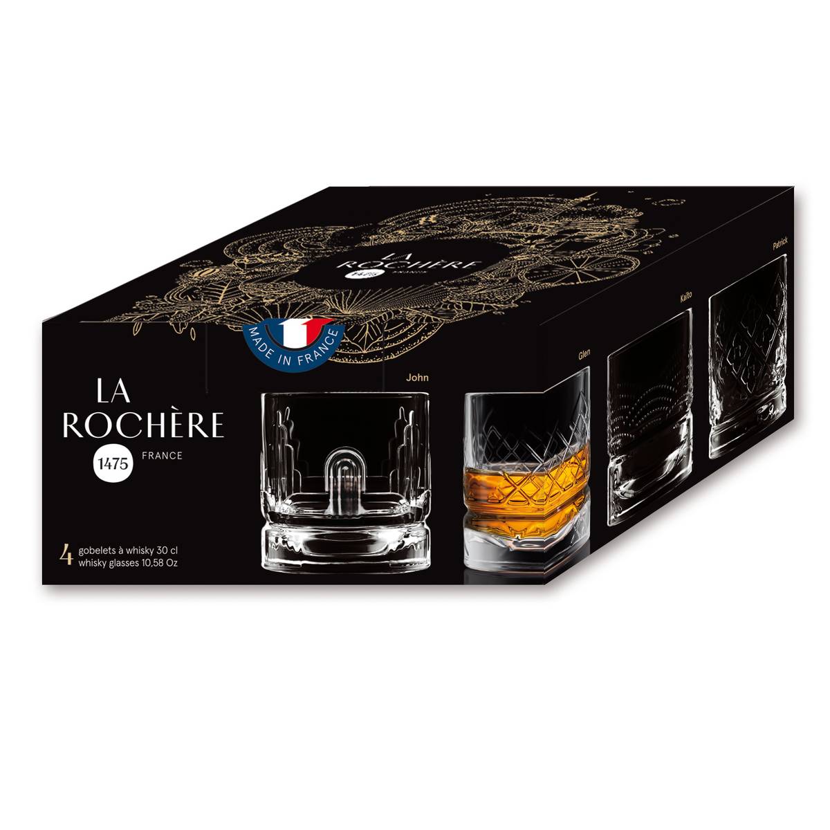 Set de 4 gobelets whisky Dandy Set de 4 gobelets whisky Dandy