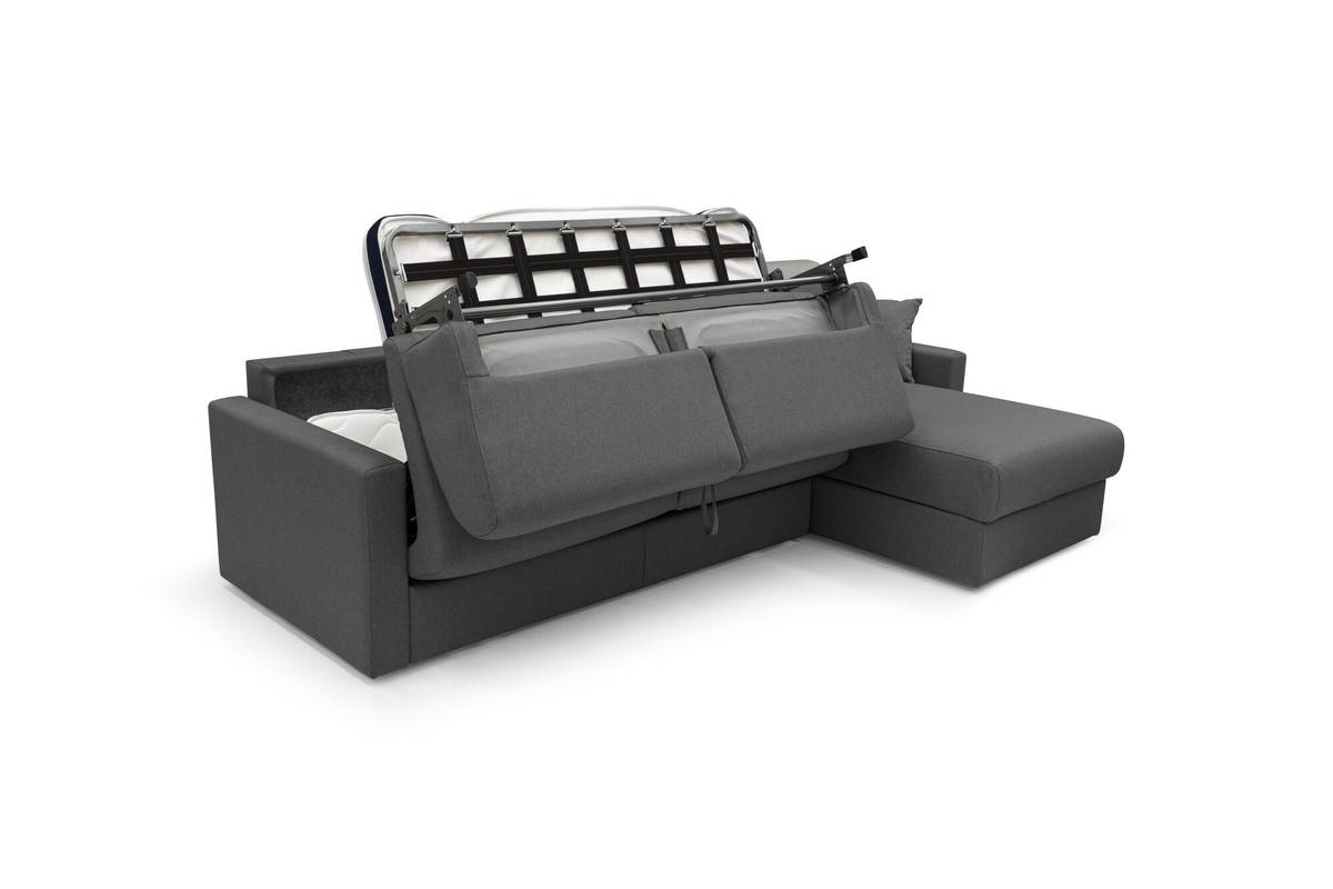 Canapé d'angle convertible et réversible tissu déhoussable Aubin Canapé d'angle convertible et réversible tissu déhoussable Aubin