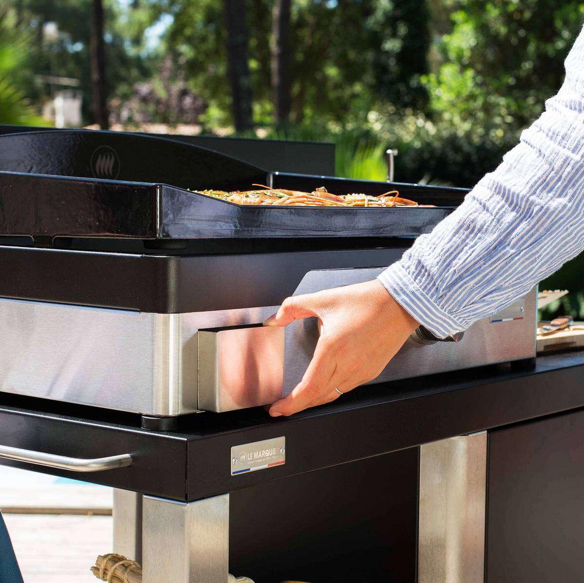 Plancha Signature Allure 260 Duo en Acier Noir et Inox Plancha Signature Allure 260 Duo en Acier Noir et Inox