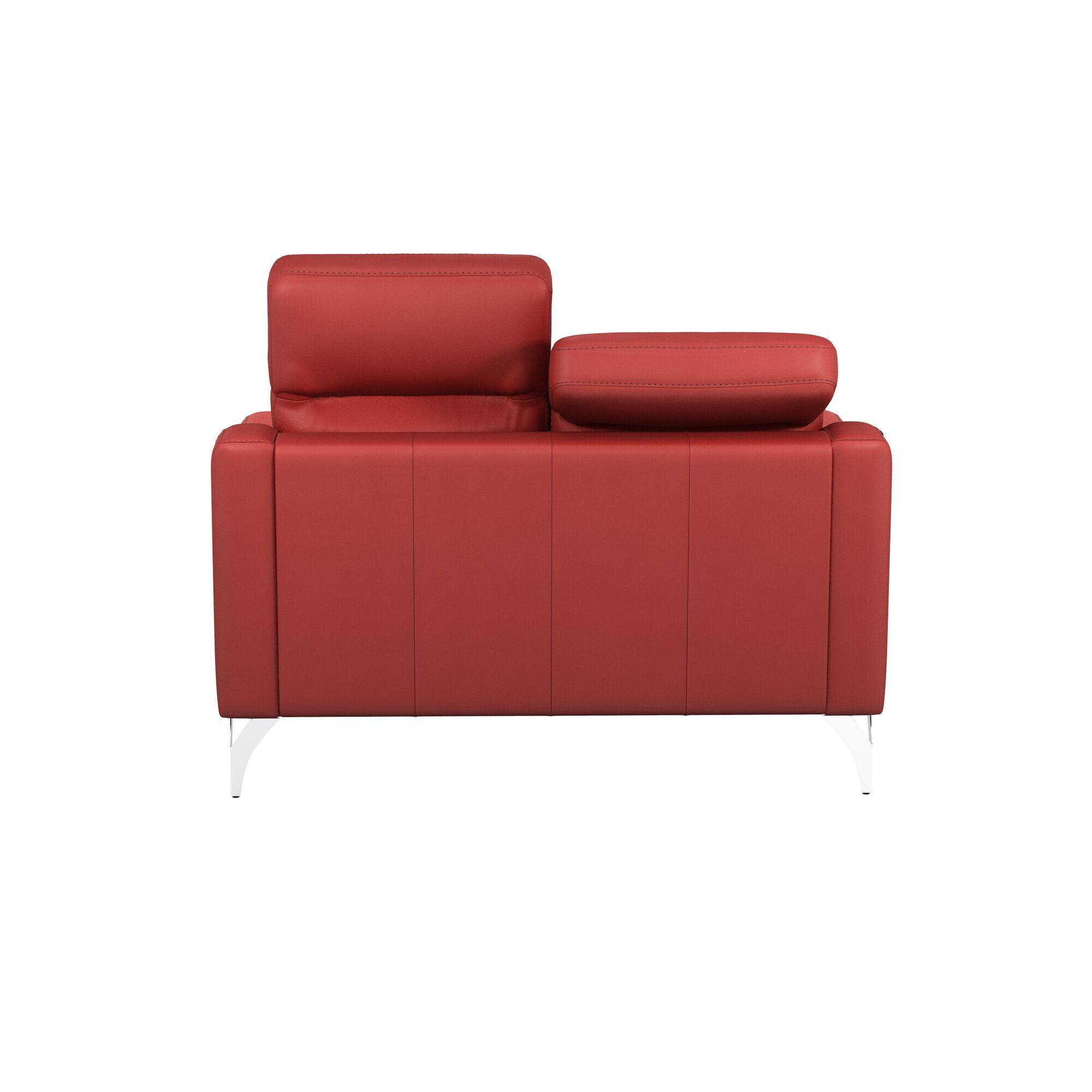 CANAPÉ D'ANGLE EN CUIR MARRON AVEC TÊTIÈRES RELAX - Maison