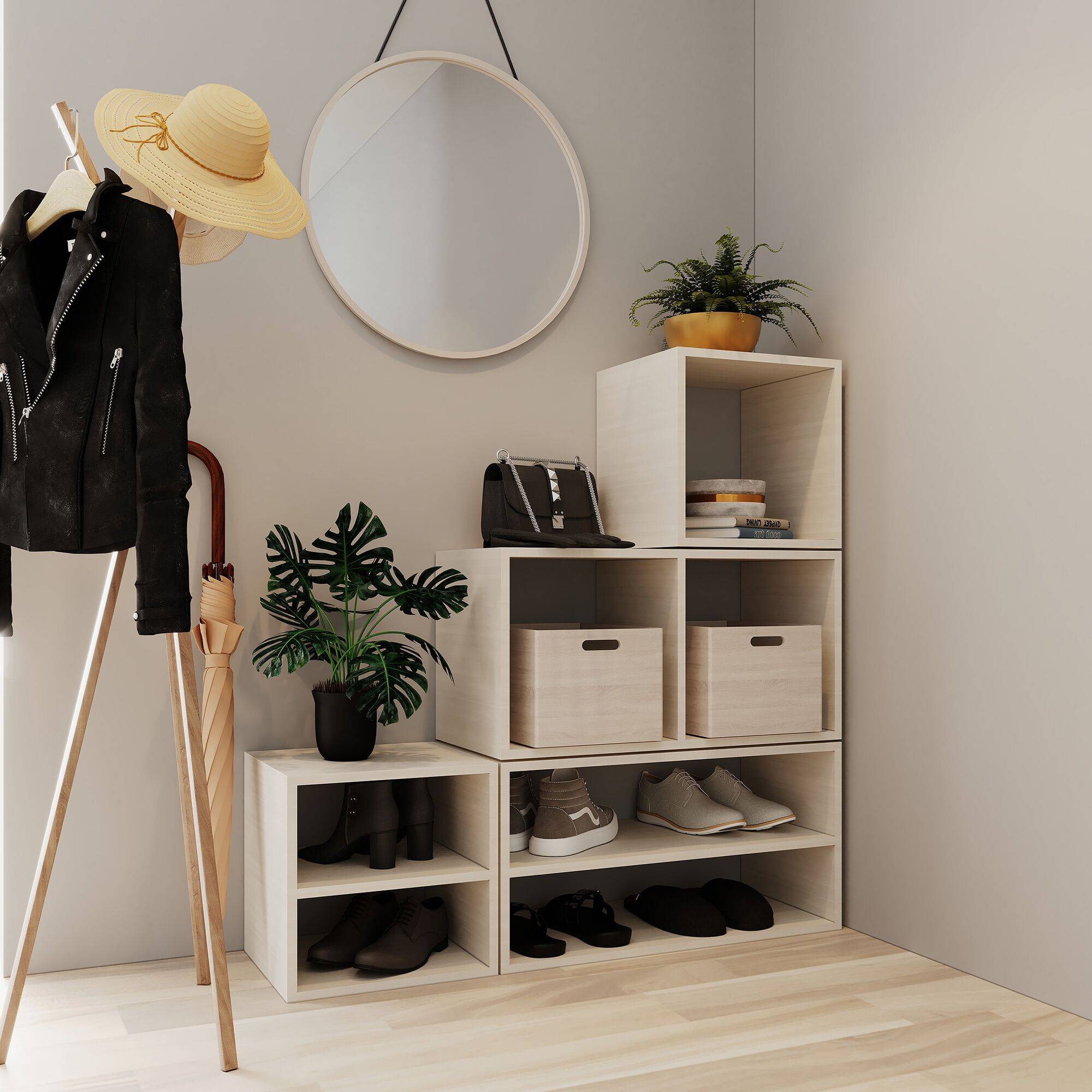 Etagère escalier bois massif petite version Elio