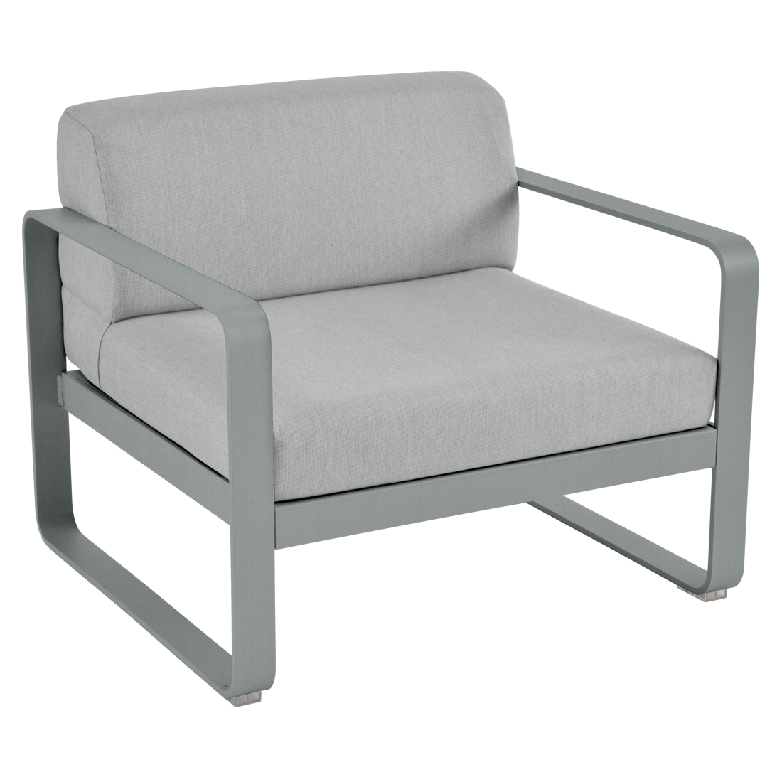 Fauteuil Bellevie Gris Flanelle en Aluminium