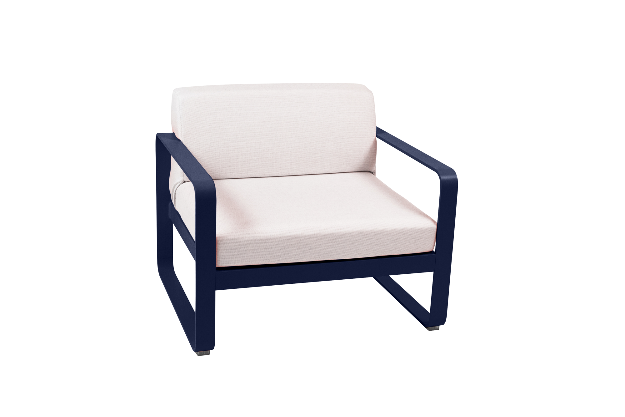 Fauteuil Bellevie Blanc Grisé en Aluminium