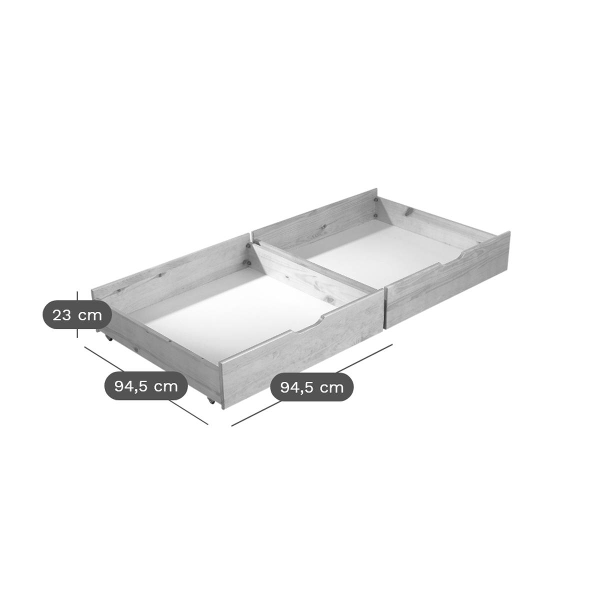 Lit enfant bois massif avec tiroir en option Iris Lit enfant bois massif avec tiroir en option Iris