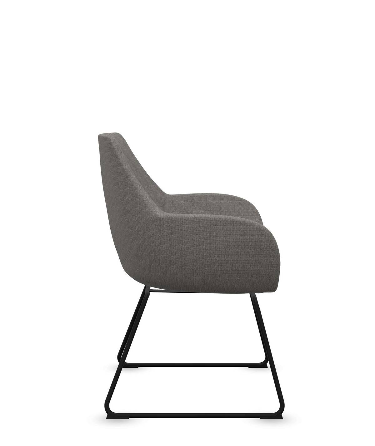 Fauteuil entièrement capitonné pieds luge Fan 10V Fauteuil entièrement capitonné pieds luge Fan 10V