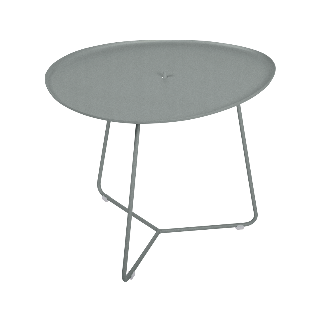 Table Basse Plateau Amovible Cocotte en Acier et Aluminium