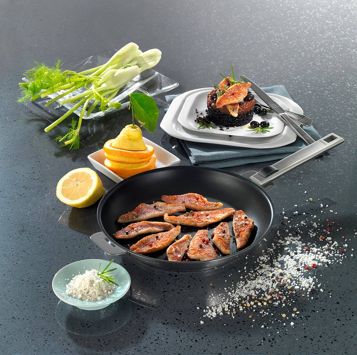 Poêle inox anti-adhésif Exceliss Strate Amovible Poêle inox anti-adhésif Exceliss Strate Amovible