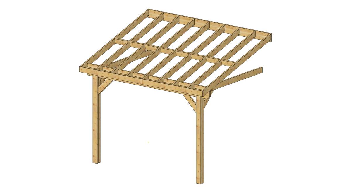 Abri une Pente Adossé pour Voiture Bretagne en Bois Abri une Pente Adossé pour Voiture Bretagne en Bois