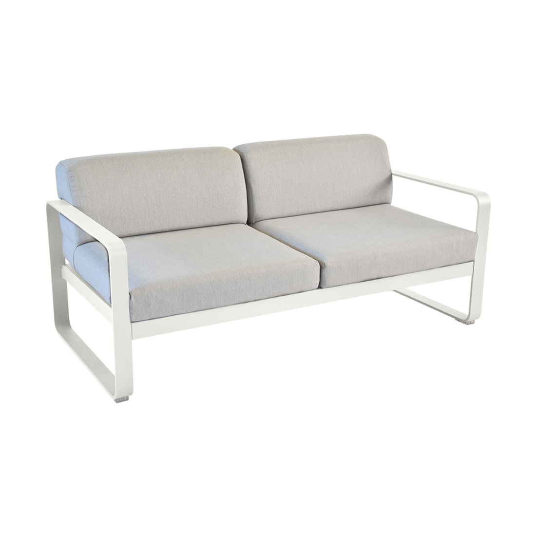 Canapé 2 Places Bellevie Gris Flanelle en Aluminium