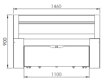 Lit rangement Tara 140x190 cm blanc
