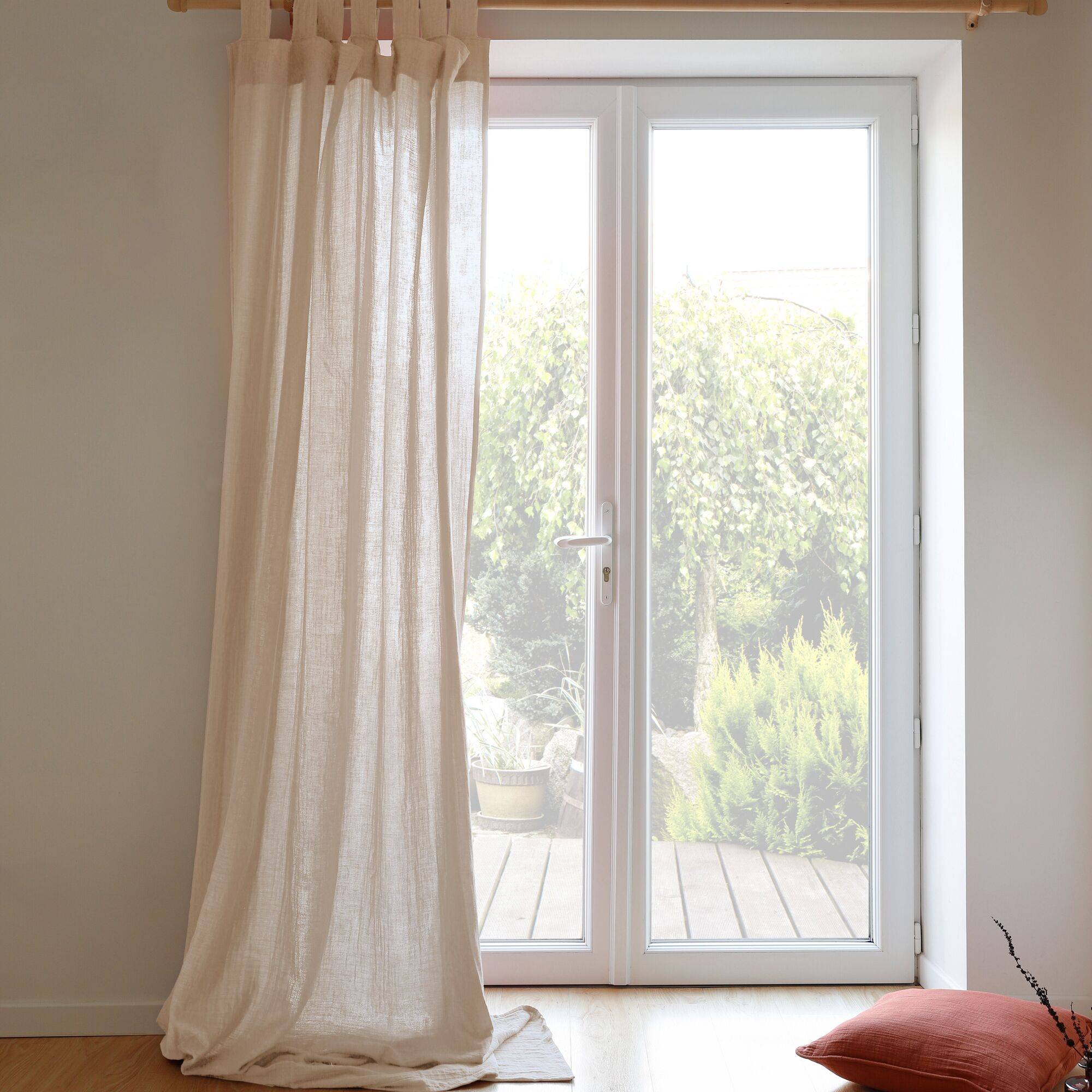 Rideau à pattes gaze de coton Cybelle CAMIF