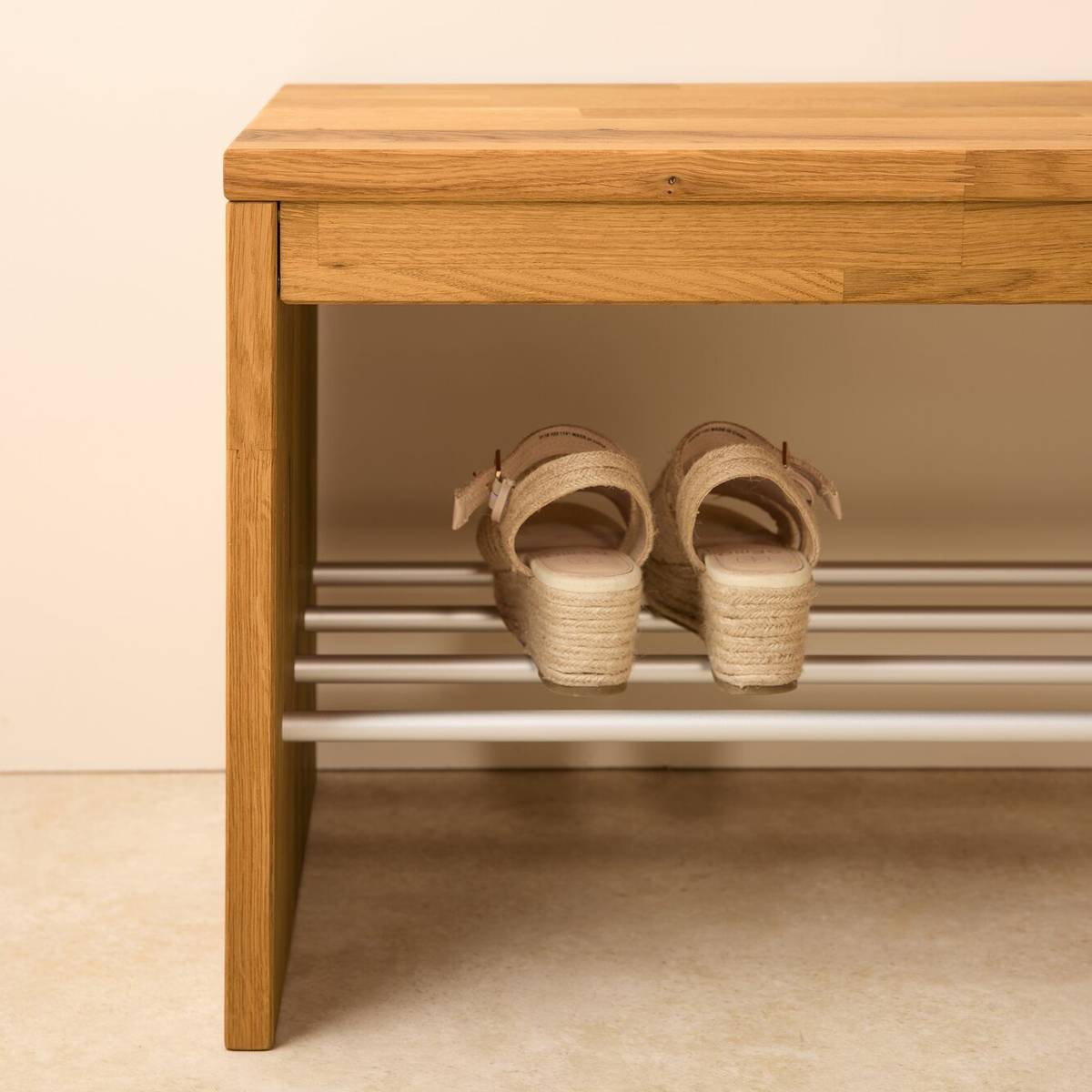 Banc à chaussures bois massif 1 place Cyriel Banc à chaussures bois massif 1 place Cyriel