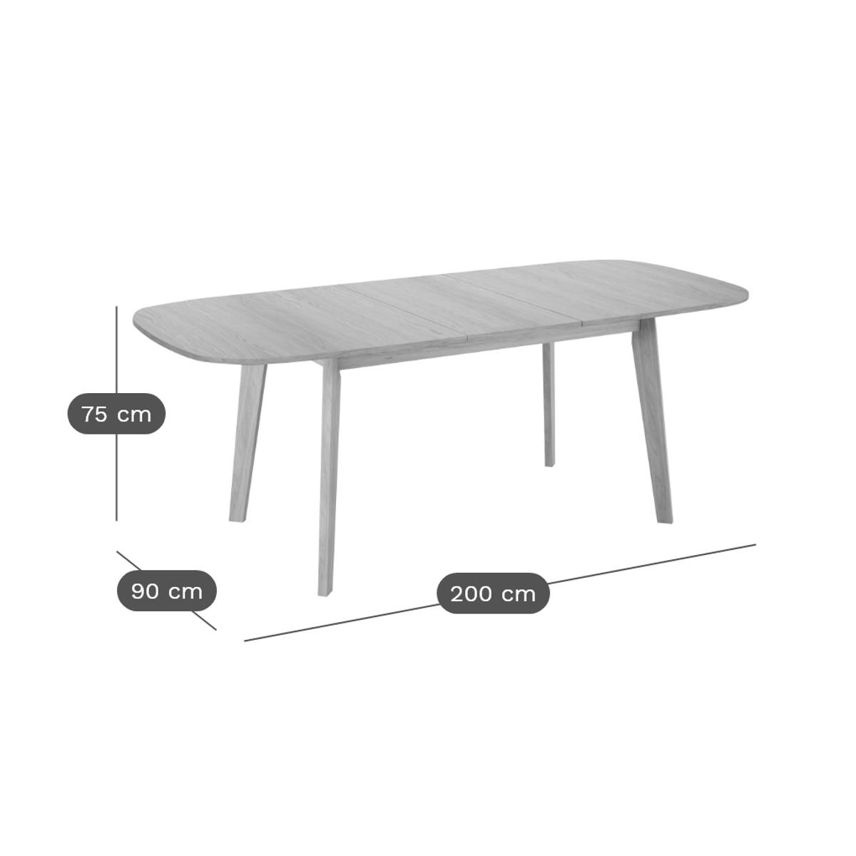 Table à manger rectangulaire extensible 6 à 8 personnes Agatha Table à manger rectangulaire extensible 6 à 8 personnes Agatha