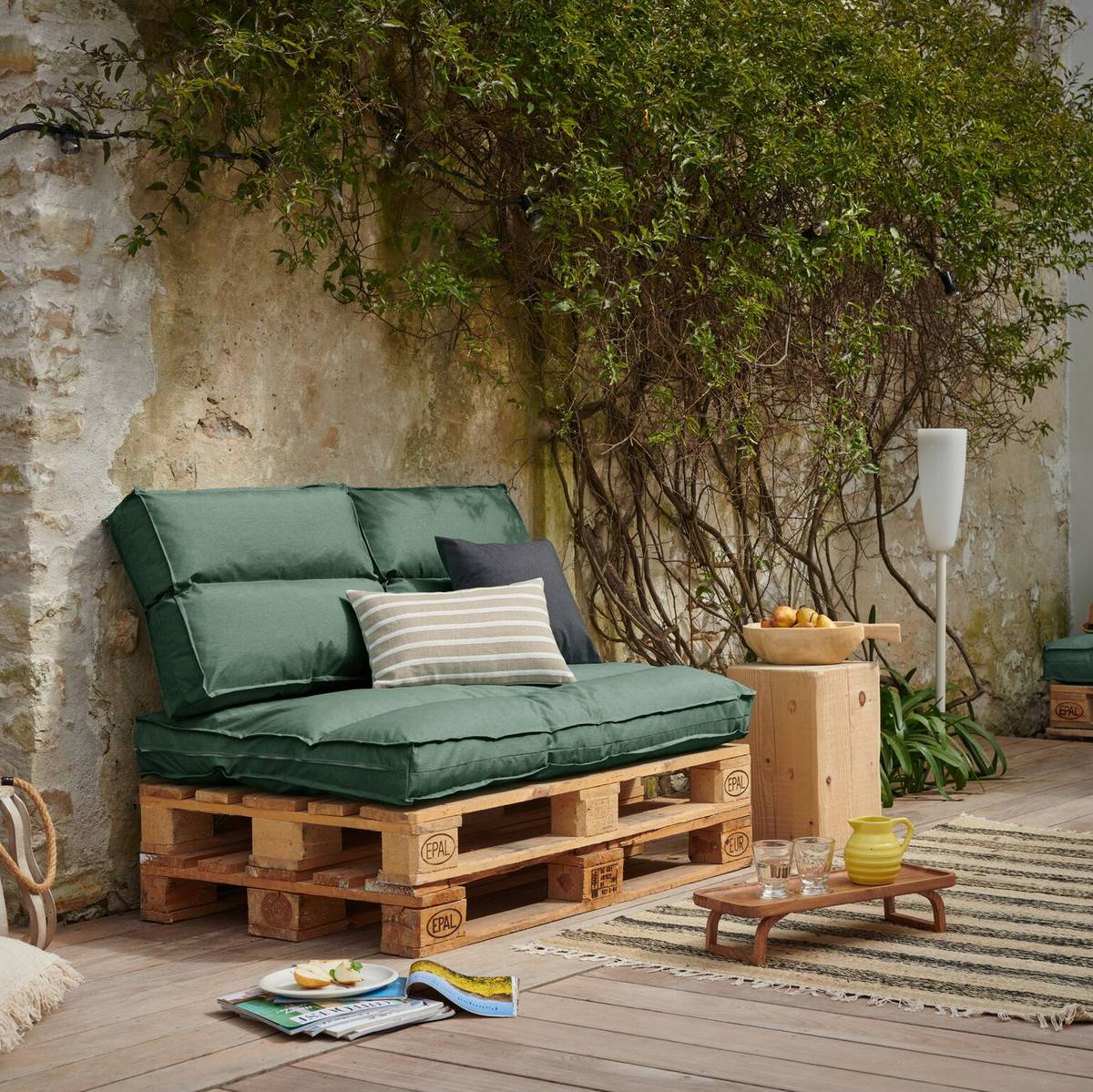 Coussin matelas palette recyclé Heva Coussin matelas palette recyclé Heva