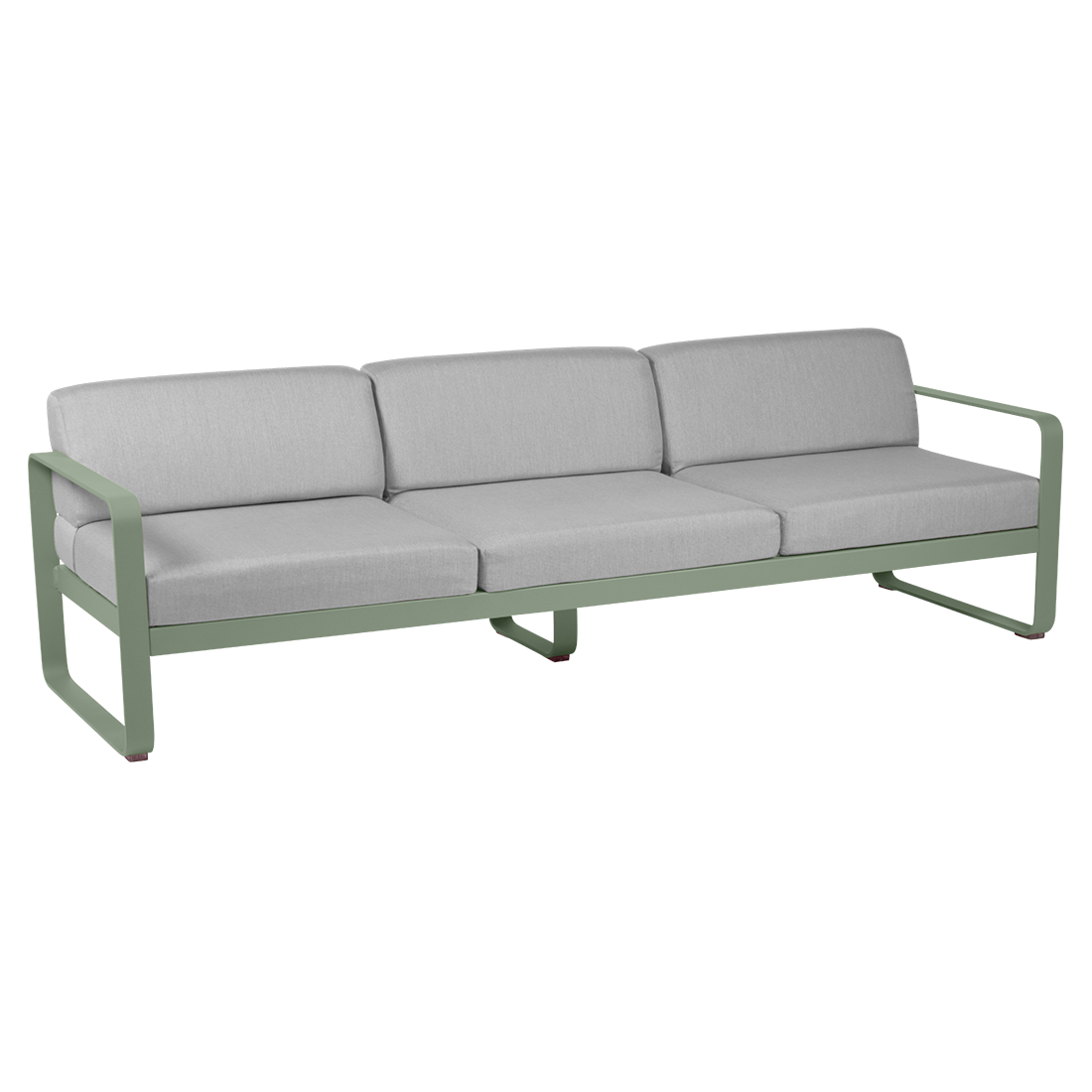 Canapé 3 Places Bellevie Gris Flanelle en Aluminium