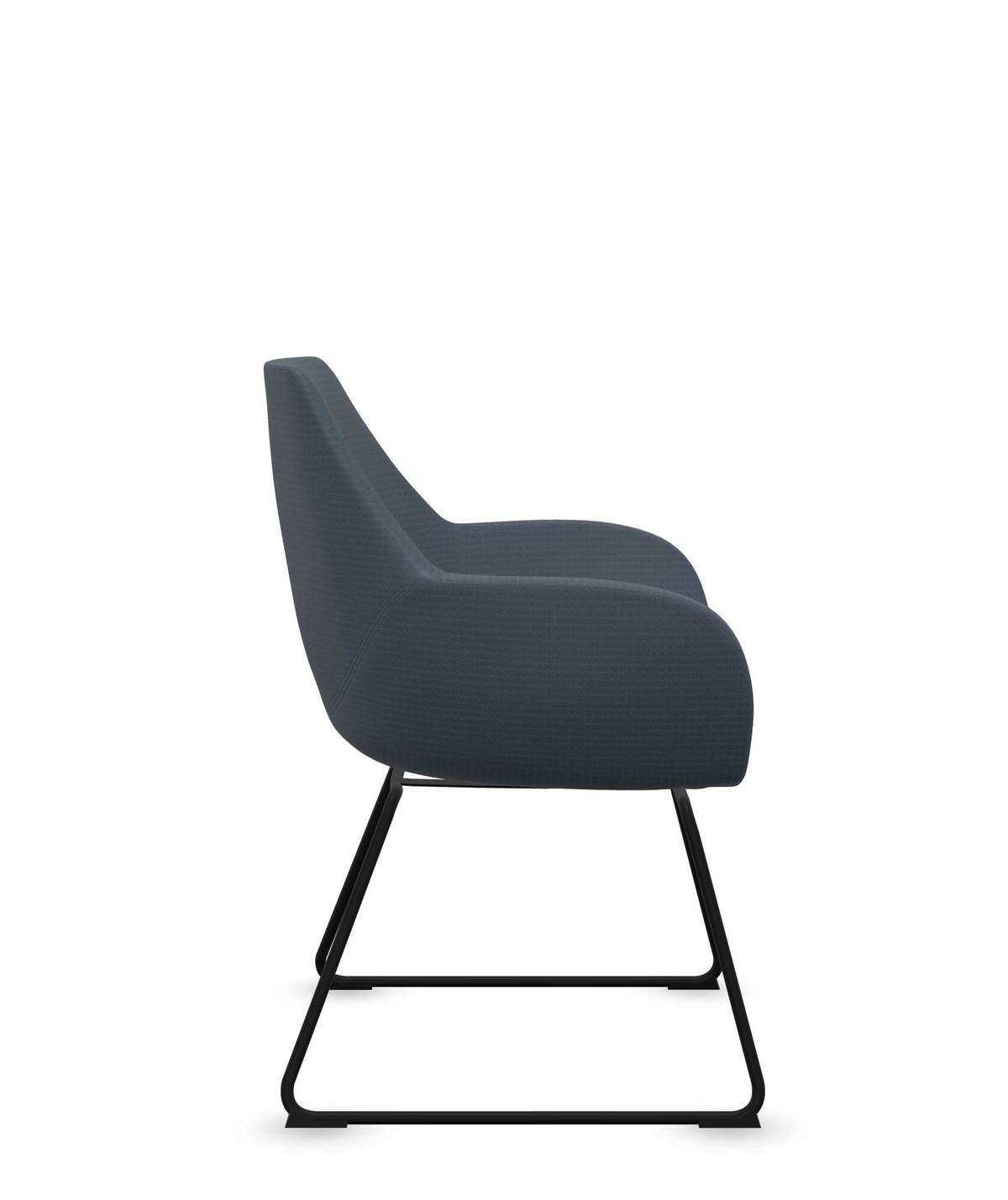 Fauteuil entièrement capitonné pieds luge Fan 10V Fauteuil entièrement capitonné pieds luge Fan 10V