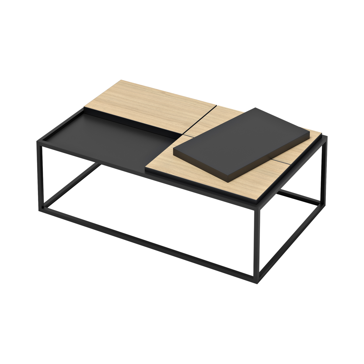 Table basse rectangulaire 4 plateaux Taline Table basse rectangulaire 4 plateaux Taline